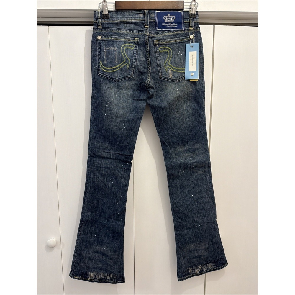 NOS DEADSTOCK Victoria Beckham Rock & Republic Madrid Dark Victor Sz 25 USA MADE